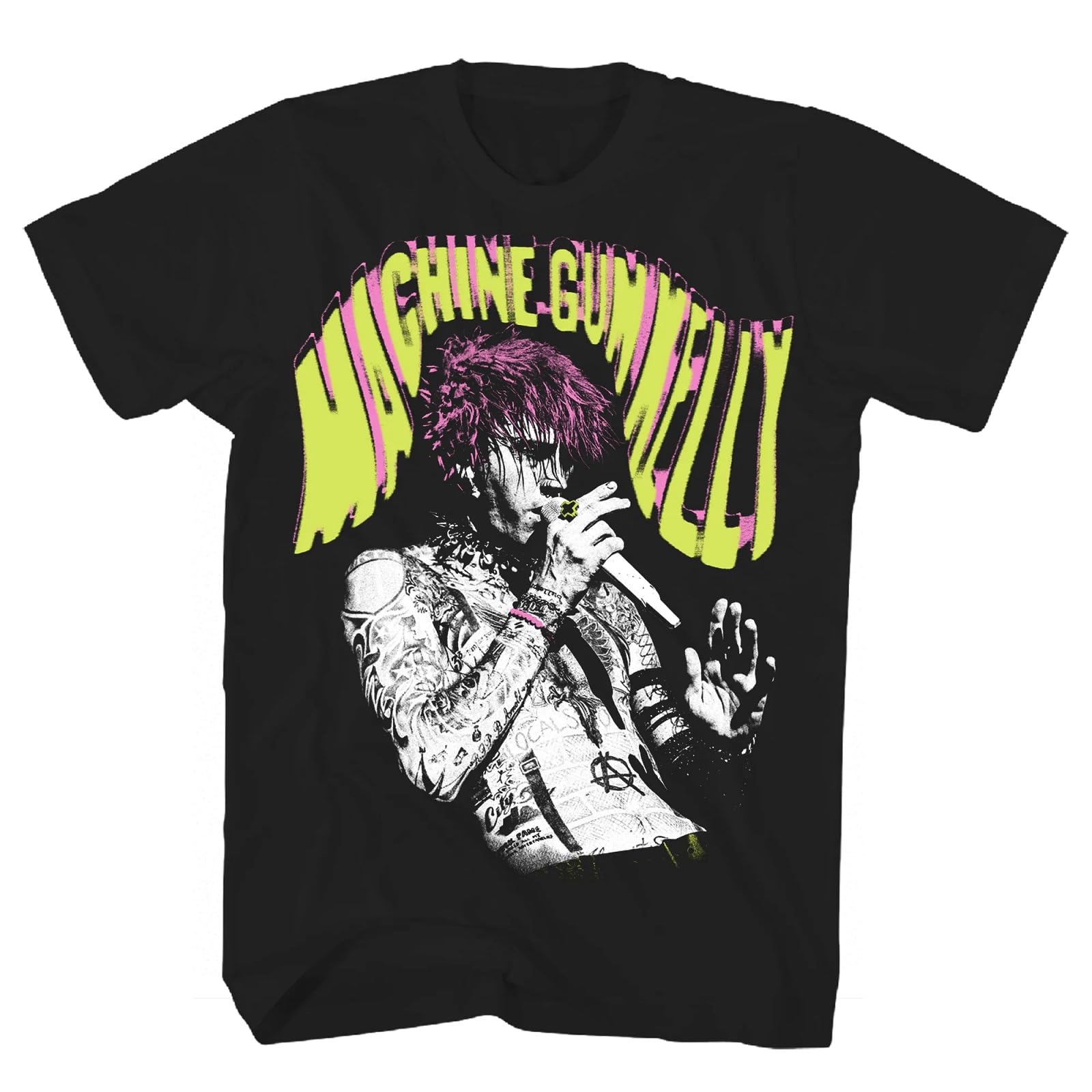 Machine gun kelly 東京限定Tシャツ Lサイズ Amazon.com: Machine Gun Kelly Men's MGK Singing Photo T-Shirt
